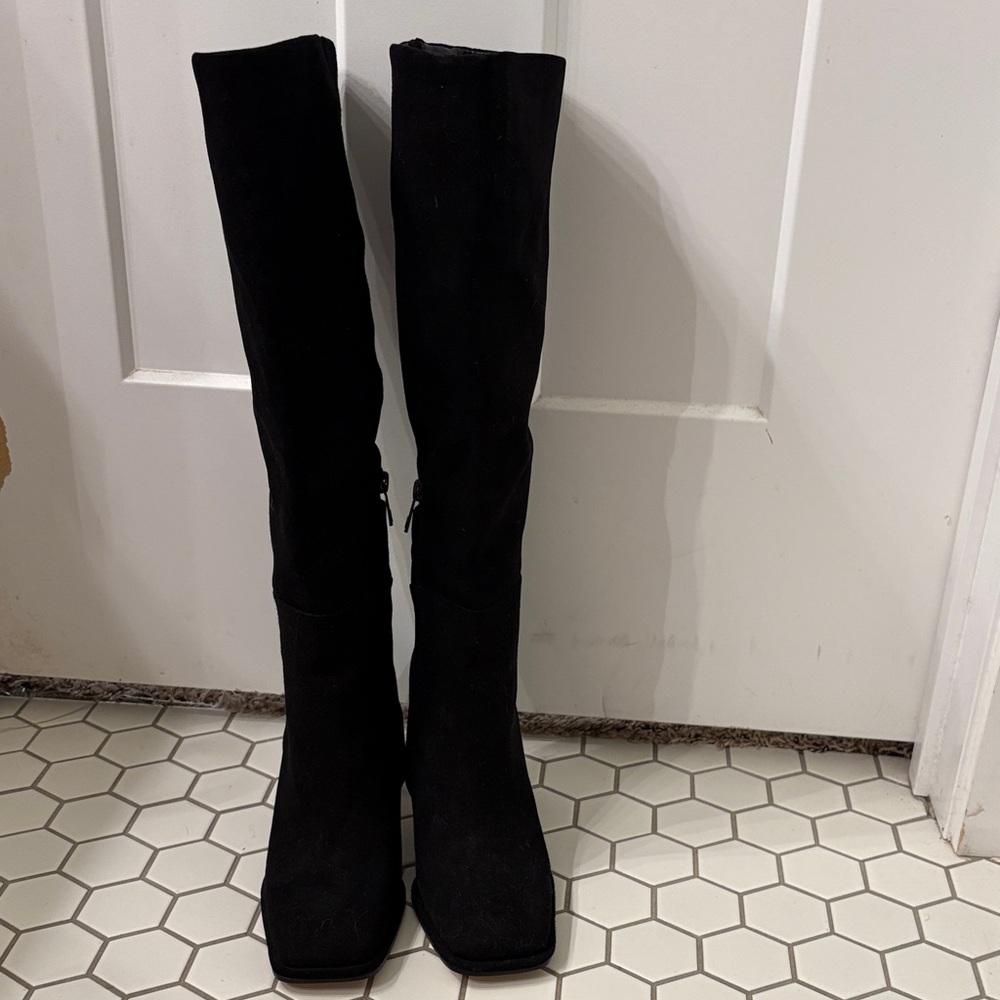 Sam Edelman Black Over-the-Knee Suede Boots